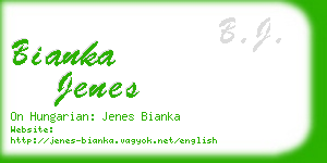 bianka jenes business card